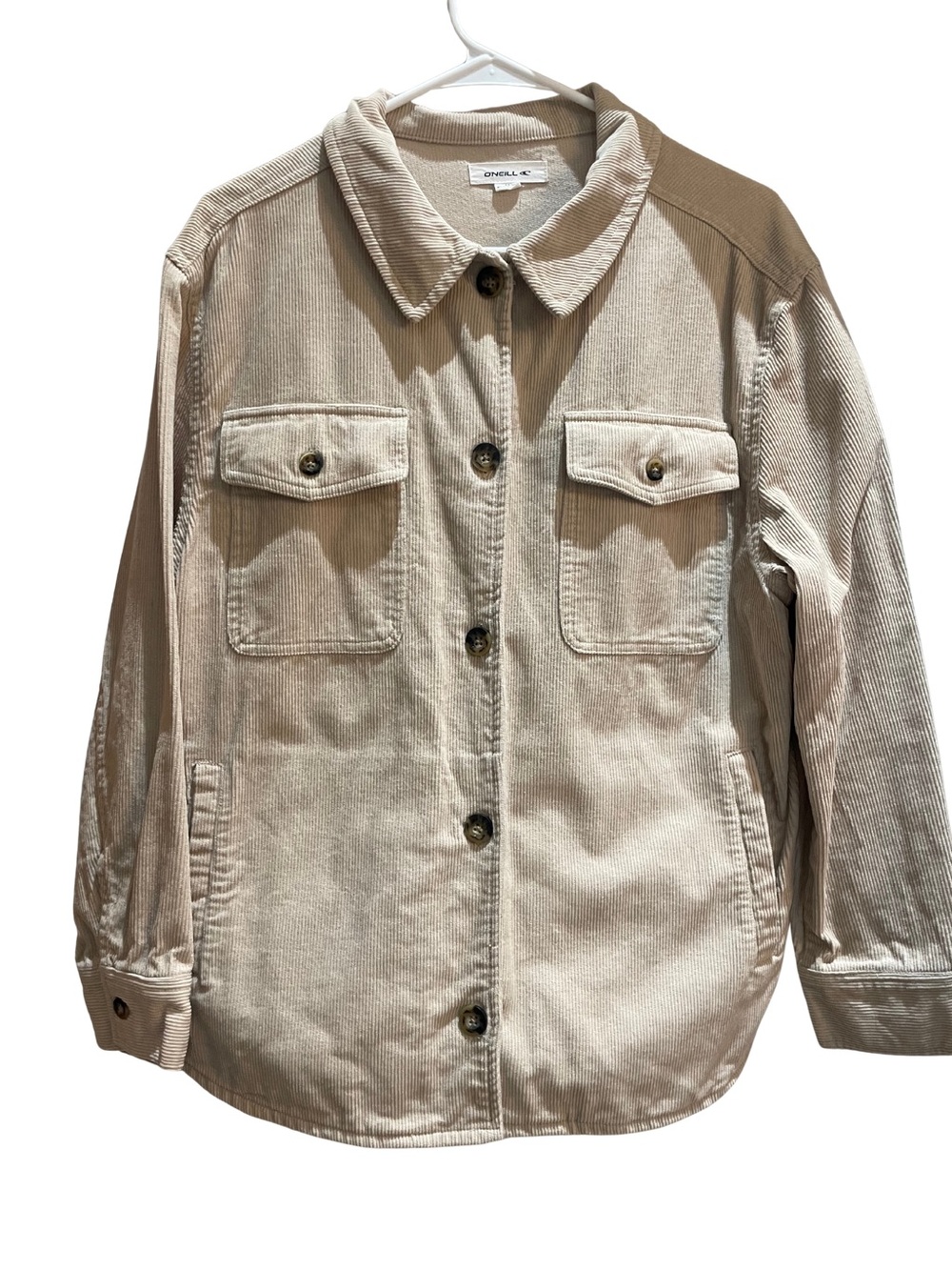 O'Neill Neutral Beige Corduroy Utility Shacket